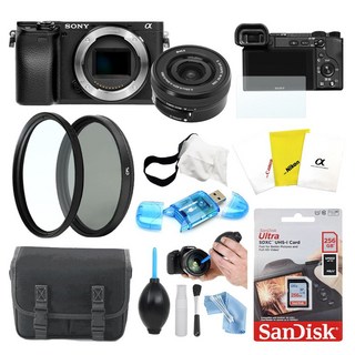 소니 A6400 16-50 KIT 블랙 + 256GB + 보호필름 + 카메라가방 + UV필터 + CPL필터 + 악세사리 패키지