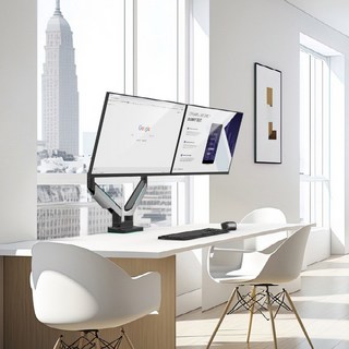 카멜마운트 듀얼 고중량 89cm 모니터 거치대 CGA1D, 화이트, 1개