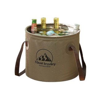 오엠티 접이식 다용도 캠핑 바스켓 물통 20L, 카멜