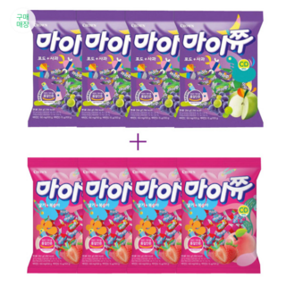 [일상점빵] 마이쮸 포도사과 딸기복숭아 284g, 8개