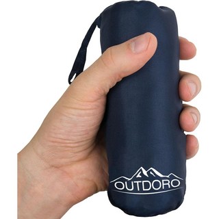 Outdoro 캐빈 침낭 초경량 여행용 극세사, 블루, 1개