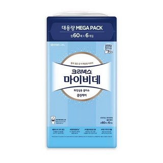 마이비데 화장실용 물티슈 캡형, 60개입, 6개