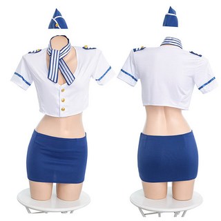 로맨틱멜로우 승무원 스튜어디스 코스튬 슬립 원피스