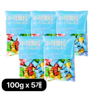 샤오커오라 민트향 비타민C 과일 12종 믹스 베트남 무설탕 사탕 캔디, 100g, 5개