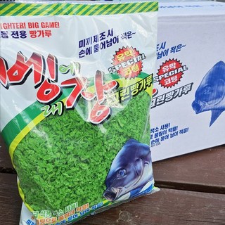 낚시여행 벵에대장 1박스 12개입 벵에돔 손에 묻지않는 벵장빵가루, 9kg, 1개