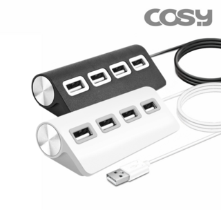 4포트 USB 허브 선길이 1m / PC 노트북 멀티 포트 확장 분배기, Black, 1개