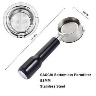 바텀리스 포타필터 에스프레소 핸들 커피 머신 필터 바리스타 도구 스테, 1개, 6. GAGGIA -C2