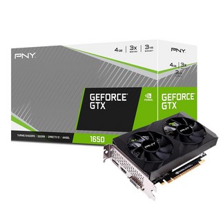 PNY GeForce GTX™ 1650 4GB GDDR6 Verto™ Dual Fan Graphics Card 4 기가바이트 456996, 소매 박스 V3