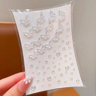 코어브릿지 페이스 큐빅 스티커 반짝이 페스티벌 공연 메이크업, 1개, 나비