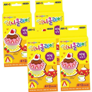 미니클레이 아모스 미니클레이 머핀 4P 만들기 점토, 본상품