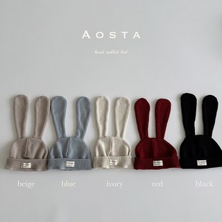 아오스타 니트 레빗 모자