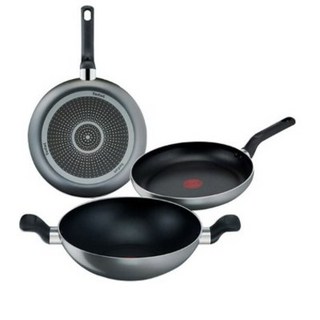 테팔 매트 그레이 프라이팬 세트, 프라이팬 24cm/28cm/볶음팬 28cm, 3개