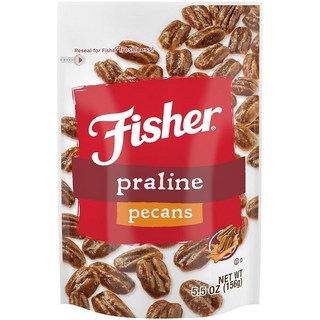 FISHER 스낵 허니 로스트 피칸 스탠드업 백 127.6g(4.5온스), 5.5 Ounce (Pack of 1) 459014 _, 156g, 1개