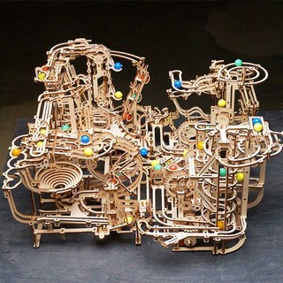 UGEARS 목재 퍼즐 골드버그 볼 리프트 DIY 조립 취미, (B형) 골드버그 장치, 1피스, 1개