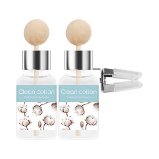 오도르 클립형 차량용 디퓨저 17ml 본품 클린코튼 2개 상품 이미지