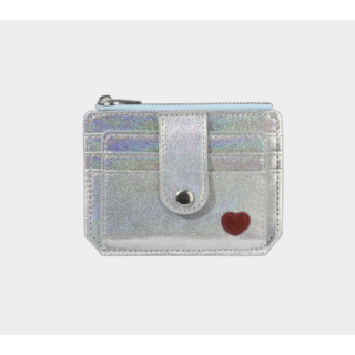 리엘 귀여운 하트 패턴 글리터리 카드지갑