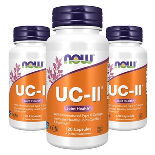 NOW Foods UC-II 非變性第二型膠原蛋白膠囊, 120顆, 3罐