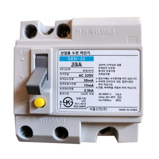 서울산전 누전 차단기 SEH-32 2P20A 2P30A, 30A 1개, 1개