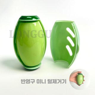 LONGGU 털제거기 먼지 보풀 클리너 휴대 미니 반영구 돌돌이 강아지 고양이 털 제거기, 그린, 1개