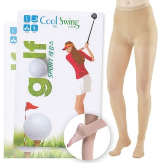 UV차단 쿨 골프스타킹 고리타이즈, 블랙