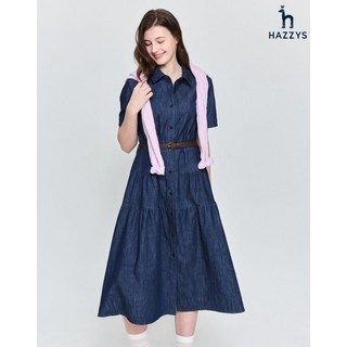 헤지스 레이디스 25SS 티어드 헤지 데님 반팔 원피스 HSDR5B301 501062