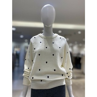 올리브데올리브 하트자수배색니트 YK4WP400