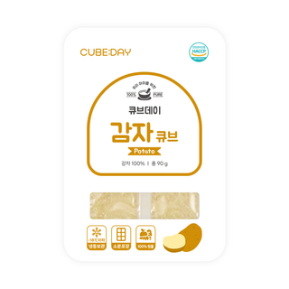 큐브데이 감자 큐브 (고운 입자 초기 중기 후기) 다진 야채 채소 무스 토핑 죽, 1개, 90g