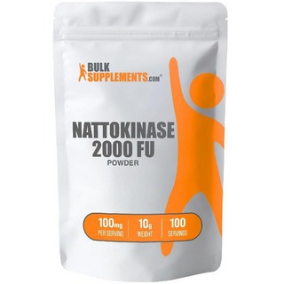 BulkSupplements.com 낫토키나아제 2000 FU 파우더 - 낫토 추출물 나토키나아제 보충제에서 추출 1회 제공량당 100mg 250g(8.8oz)(1팩), 1개, 250g