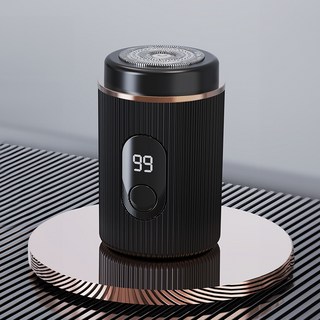 LINSHU 휴대용 여행용 전기면도기 차량 방수, 블랙