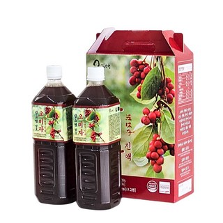 문경 발효 오미자 진액 2리터 (1 000ml x 2병), 1박스, 2L