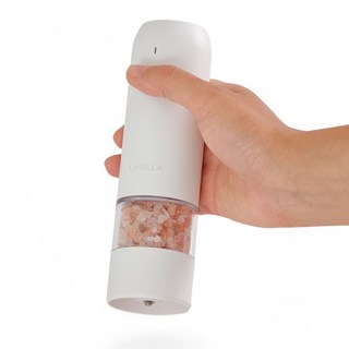 리비엘라 충전식 전동 후추 소금 깨 그라인더, 화이트, 50ml, 1개