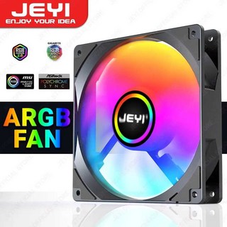 PC 냉각 선풍기 AURA 컴퓨터 팬 매우 조용한 방열판 환풍기 4 핀 PWM 및 5V, 블랙 싱글, A- RGB, 1개, [1]Black Single