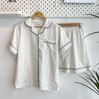 엘라운지 스파쿨링 여성 투피스 지지미 파자마세트