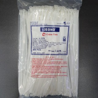 국산 케이블타이 전오전기 100mm~450MM 전선정리 선정리 배선정리, 1개, 백색