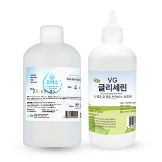 조이수 초순수 3차 정제수 500ml + 식물성 글리세린 VG 600g 세트, 1개