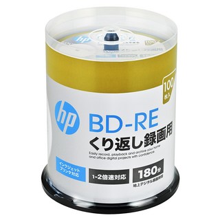 BD-RE 25GB VBE130NP100SH1 휴렛 팩커드(HP) 반복 녹화용 블루레이 디스크 100장, 1개
