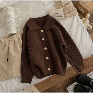 어린이 카라 니트 가디건 [5-168] 상품 이미지