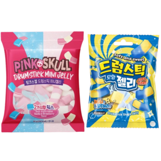 드럼스틱 젤리 핑크스컬 딸기바나나 바나나블루베리, 3세트, 130g