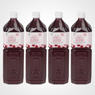 인제향기 전통방식 자연숙성 365일숙성 (생)오미자청 1.5L 국산 100% 업소용 카페용 대용량 할인판매, 4개