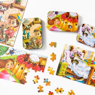 틴케이스 어린이 동물 퍼즐 60pcs 8종 / 어린이 DIY, 동물 - 동물친구들, 1개