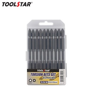 툴스타 토션 비트 세트 TS-TB-110 PH2x110mm 10개입 십자 양날, 10개