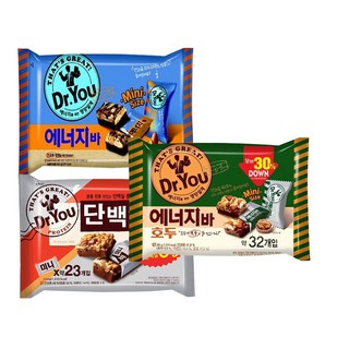 오리온 닥터유 에너지바미니+단백질바미니+에너지바호두미니, 330g, 3개