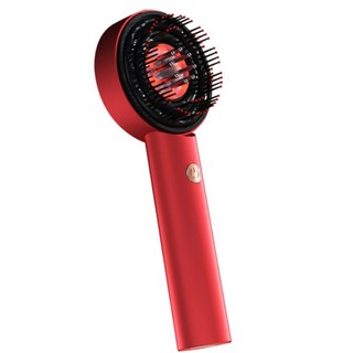 베리지 EMS 다기능 두피 마사지기 모발관리기 마사지 빗 생일 선물, 레드