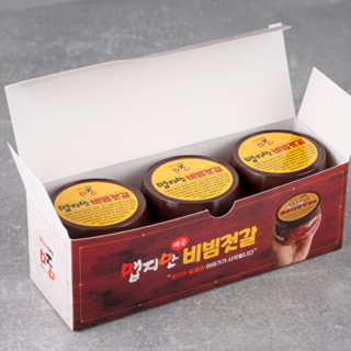 맵지만 T [해외여행필수템][맵지만] 오징어젓갈에 날치알 듬뿍 매운비빔젓갈 120g*3개, 120g, 3개