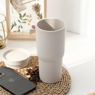 목분당 CXP목재소재 자연분해 에코 텀블러, 1개, 550ml, 아이보리