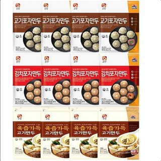 사조 포자만두12봉 육즙만두4봉+고기만두4봉+김치만두4봉, 1세트, 180g