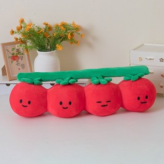 귀여운 토마토인형 대파 버섯 쿠션 봉제인형 베개 체리, 큰 토마토 베개 (60cm)
