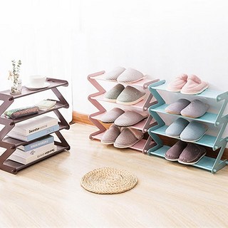 4단 컴팩트 신발 정리대 다용도 선반 슬리퍼 거치대, 1개