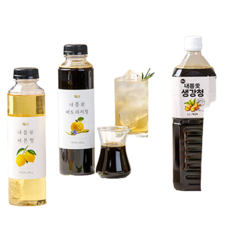 내몸애 과일청 6종 600-1000ml (레몬청/배도라지청/애플망고청/타트체리청/복분자청/생강청), 레몬청 650ml