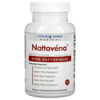 Arthur Andrew Medical Nattovena 순수 낫토키나아제 200mg 캡슐 90정, 1개